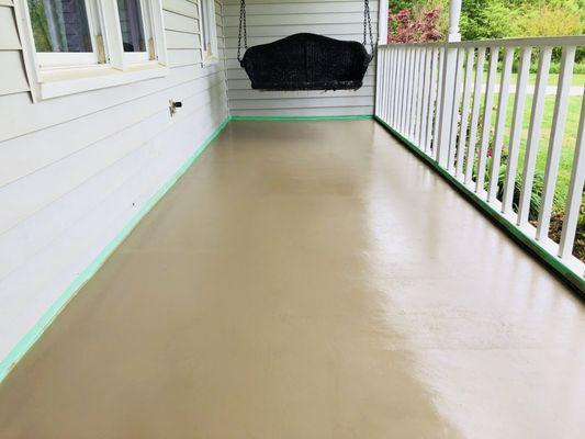 Concrete Porch Solid Stain and Seal