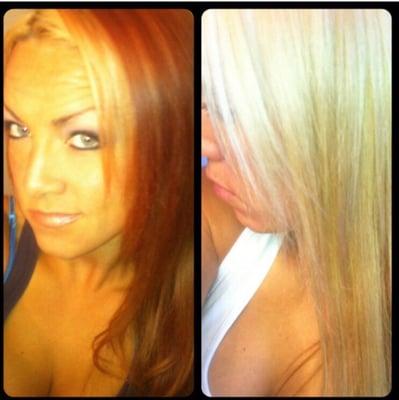 Color correction done in one appointment by Katie Amato