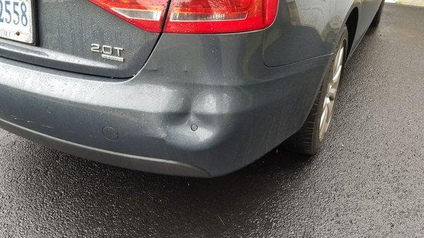 The dent that Eku and his team repaired