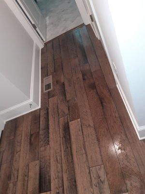 Hardwood floors sparkling clean!