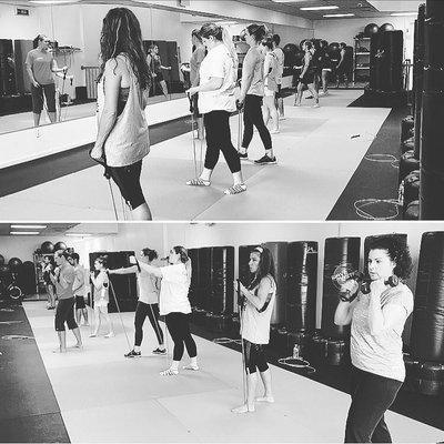 Kickboxing class! Conditioning exercises!