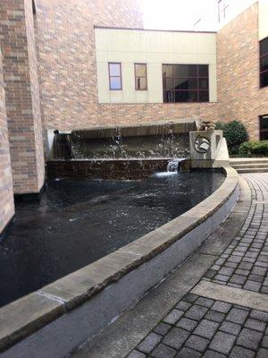 Fountain outside of the sanctuary.