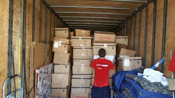 Student Movers loading moving truck