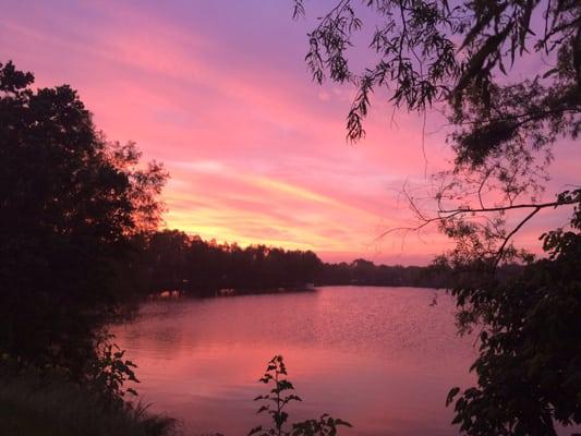 Sunset over the lake!!