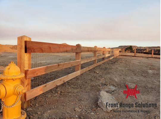 3' Open rail fence