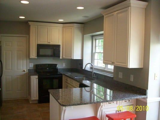 Kitchen renovation. Cabinet installation