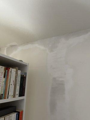 How management left my wall after it leaks every time it rains