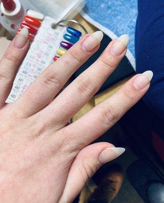 My daughters natural nails with acrylic overlay- AMAZING JOB!