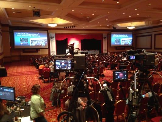 This was a huge 2000 person convention in Las Vegas. We used 4 cameras and had two large projection screens where we sent pow...