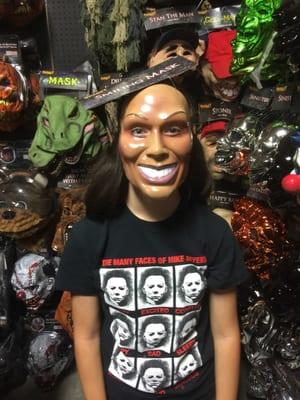 My daughter in a mask from Purge.