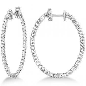 Diamond hoop earrings in all sizes.