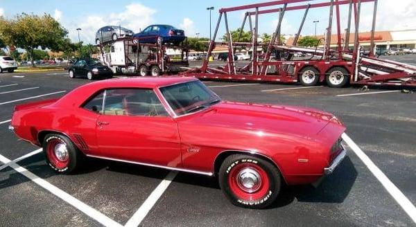 1969 COPO Camaro ZL1 Transported on our 10 car open carrier