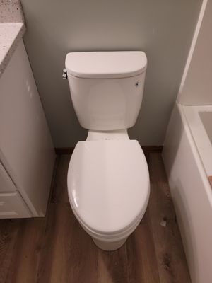 Our most popular American Standard right height toilet.
This one has the optional soft close plastic seat.