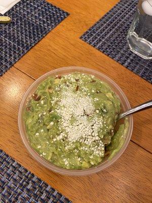 Guacamole - impressively presented for to-go