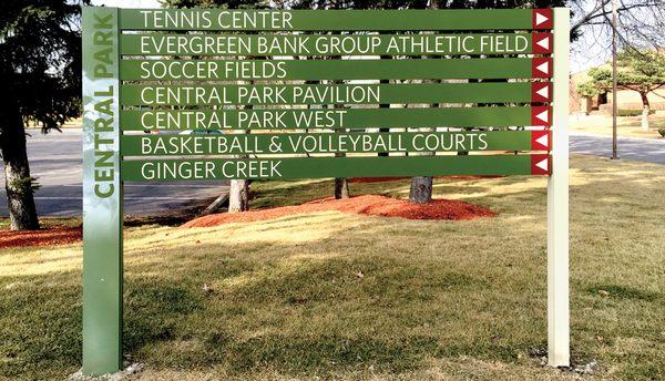 Oak Brook Park District Exterior Signage