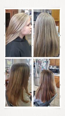 Before and after of a highlight