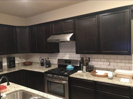 Backsplash installation