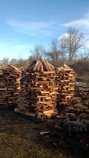 The 'Holz Hausen'  or 'Beehive stack' is the most effective method for drying firewood