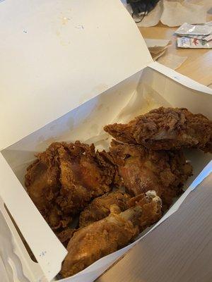 5 piece fried chicken (2x wings, 2x thighs, 1x breast)