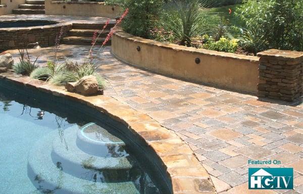 Featured on HGTV.  Pool Landscaping Design - Southern California