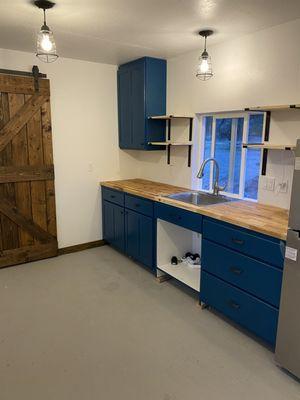 Custom kitchen in tiny home.