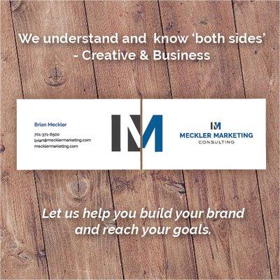 We understand and know 'both sides' - Creative & Business. Let us help you build your brand and reach your goals.