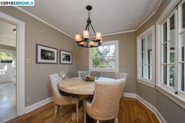 Before: dining area separated from kitchen.