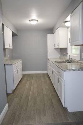 New cabinets, new sink new walls