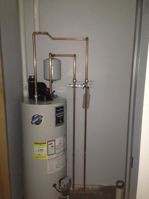 Installed new pipe work and water heater for a new office building!