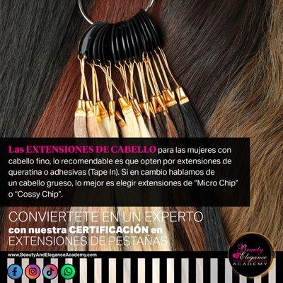 CDERTIFICACIÓN en EXTENSIONES de CABELLO