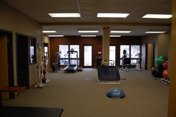 Therapy gym equipped with state of the art equipment.