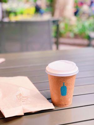 Caffe Latte and Chocolate Chip Cookie - in Bryant Park