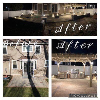 Paver patio completed in Morris county