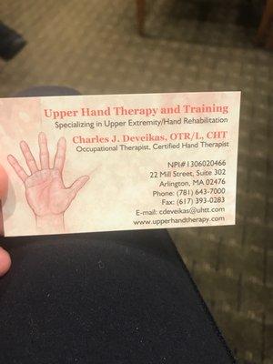 Upper Hand Therapy And Training