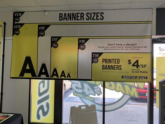 Our banners are durable, making it easy to turn heads to check out your bold design that pops with the full color print