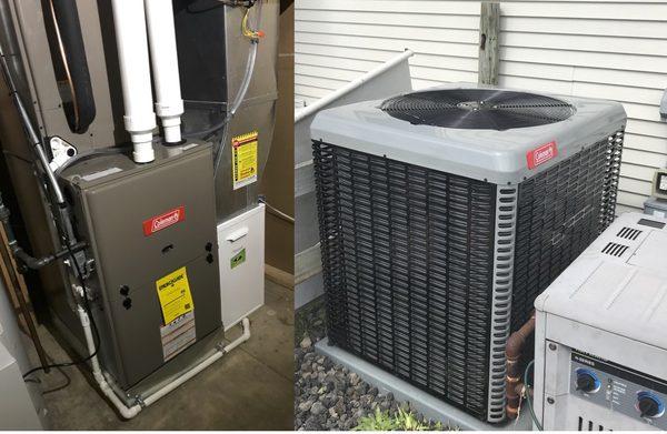 We just installed this 17 SEER air conditioner and 96% efficient 2 stage furnace with air cleaner in Monroe, MI.