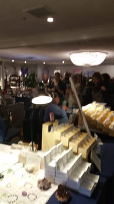 Sorry so blurry. This was a clear shot through the center.  So much jewelry, stones, crystals, clothes, physics and more!