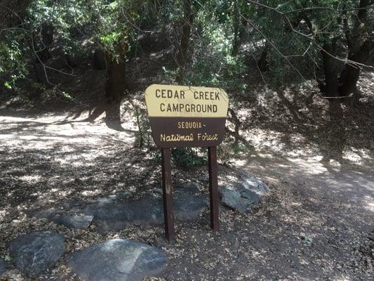 Cedar creek sign