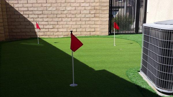 Future Turf installed a 450 square foot putting green in a backyard in Moorpark.