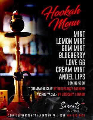 Hookah Menu