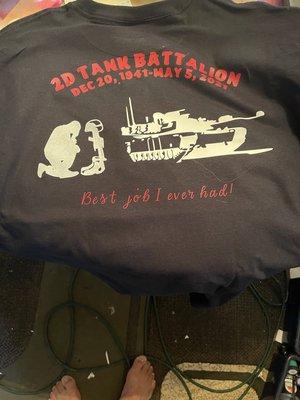 2d Tank Battalion commemorative T-shirts