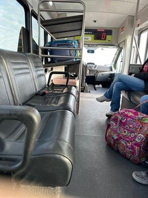 Clean shuttle bus