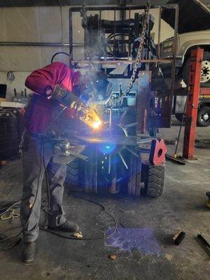 Custom wood processor repair?  Yes we do that too!!! Welding and light fabrication is no problem here at Post Motorworks.