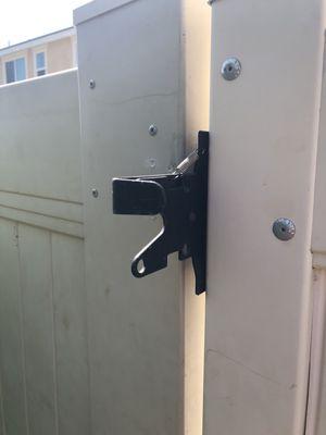 New spring to secure door.