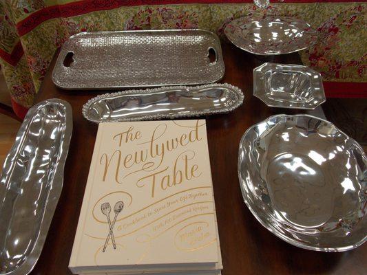 Beatriz Ball metalware is one of our bestselling bridal gifts. Mix it with a Newlywed cookbook for a great gift.