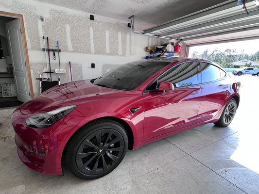 The company did all ceramic tinting on our new Tesla