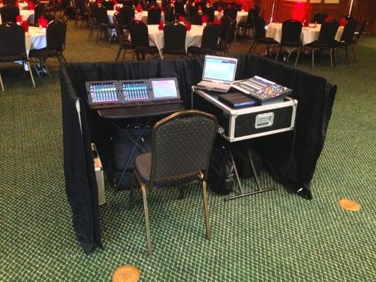 Sonic M.D. proudly presents the InstaBooth, the industry's most compact and flexible FOH setup.