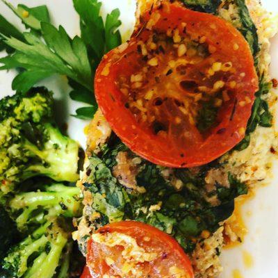 Tuscan Style Stuffed Salmon