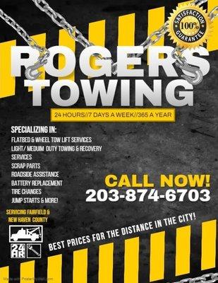 We offer 24 hr towing at great prices!