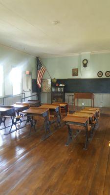 Interior of the schoolhouse museum